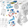 1 Pack Winter Coloring Tablecloth for Kids, Disposable Christmas Paper Tablecloth, Snowman Hello Winter Color-in Activity Table 