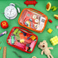 BOBOKA 8 Pack Clear PVC Toy Storage Bags with Zipper, Small Reusable Organizers for Toys, Books & Puzzles, Travel Waterproof with Handle