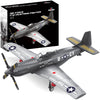 Apostrophe Games WW2 P-51 Mustang Fighter Plane Building Block Set - 258 -Pcs Building Toys Set - Plane Toy for Kids Older Than 