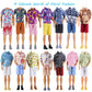 E-TING 10-Item Boy Doll Outfit Pack - 5 Casual Wear Sets + 5 Shoes, Polyester, Random Styles