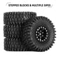 Injora 1.0 Beadlock Wheel S5 Super Soft Sticky Crawler Tires For Trx4M Axial Ax24 Scx24 Fcx24 Enduro24 Upgrade, 57 * 22Mm(Black)