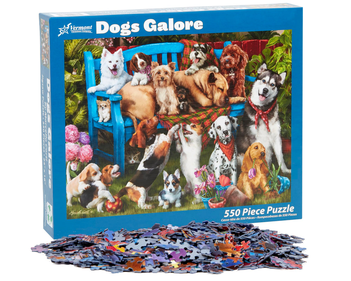 Vermont Christmas Company Dogs Galore Jigsaw Puzzle 550 Piece