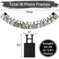 Sweet 16 Birthday Decorations Photo Banner In Black Pre-Assembled - Sweet 16 Banner With Sixteen Photo Card Frames Party Supplie