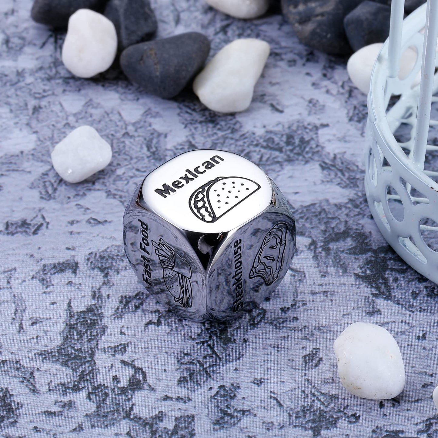 Valentines Day Date Night Gifts For Couples Food Decision Dice Decider 11Th Anniversary Steel Gifts For Husband Wife Boyfriend G