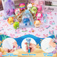 CY2SIDE Axolotl Squeeze Toys Set - 12 Pack with Ballpoint Pens, Stickers, and Organza Bag - Cute Party Favors in Yellow, Pink, Green, White, Blue