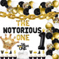 The Notorious One Birthday Decorations Kit The Notorious One Cake Topper Gold Chain Balloon For Hip Hop First Birthday The Big O