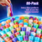 80 Pack Slime Party Favors Kit, Mini Galaxy Bulk Valentine'S Day Slime Stretchy Stress Relief For Kids, Girls And Boys Classroom