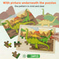 Synarry Large Dinosaur Wooden Puzzles For Kids 4 In 1 Gift Box(12.2 * 9.4 In) - Fsc Certified, Jigsaw Puzzles For Kids Ages 4-6, Dinosaur Toys Gifts For 3 4 5 Year Old Boys Girls