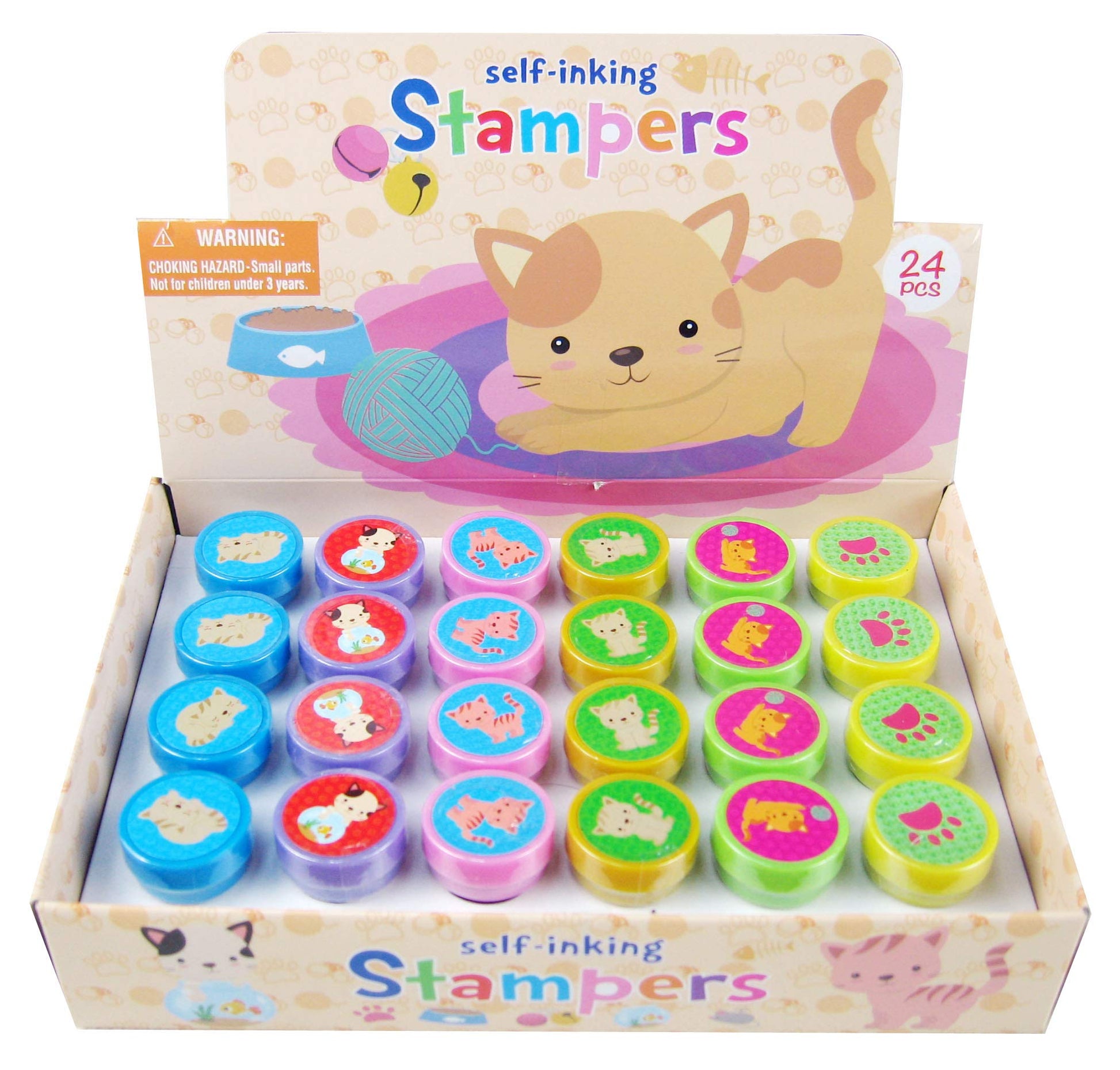 Tiny Mills 24 Pcs Cat Stampers for Kids