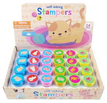 Tiny Mills 24 Pcs Cat Stampers for Kids
