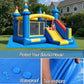 98 X 98 Inch Bounce House Mat For Inflatable Bouncer, Inflatable Water Slide Bounce House Pad For Outdoor Bouncy Castle, Under J