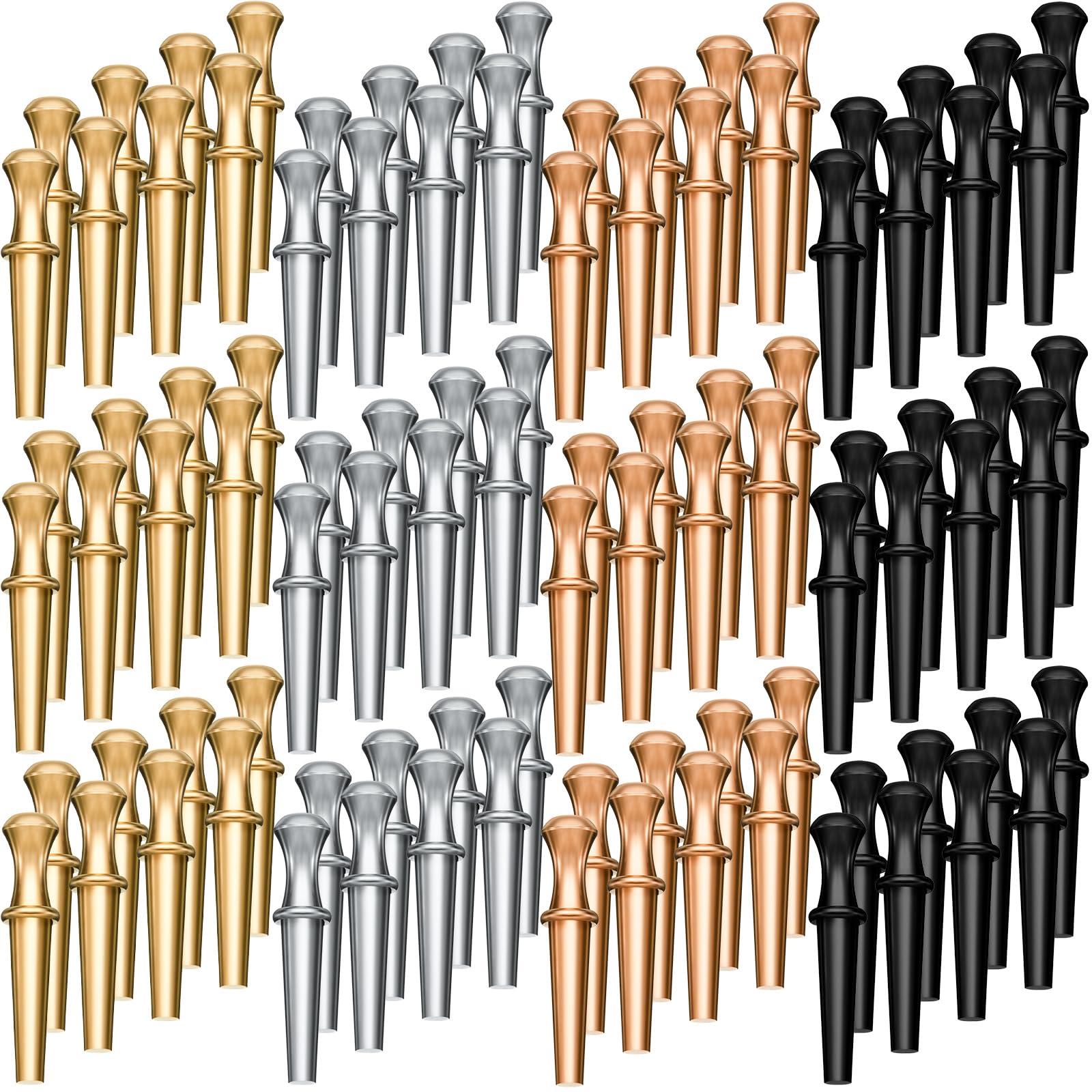 120 Pieces Metal Cribbage Pegs Crib Board Pegs 4 Colors Crib Pegs Fit 1/8 Holes With Drawstring Storage Pouch Tapered Design For Family And Friend Cribbage Traditional Board Game