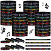 Landical 100 Pcs Music Silicone Bracelets Bulk Rubber Wristband with Inspirational Quote and Piano Notes Music Gifts Musical Eve