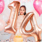 Giant, Rose Gold 14 Balloon Numbers Set - 40 Inch, Number 14 Balloons For Birthdays | Happy 14Th Birthday Decorations For Girls | Rose Gold 14 Balloons For 14 Year Old Birthday | 14 Birthday Balloons