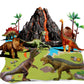 Toysxyin Volcanic Eruption Dinosaur Dinosaur Toys With Simulation Volcano For Kids 3-12 Years, Realistic Dino Figures & Large Pl