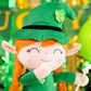 Gloveleya Plush Dolls Saint Patrick'S Day Gifts Soft Blessings Doll Shamrock Wishes Plush Elf Baby Girl Gifts 16'' Green