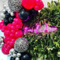 Hot Pink And Black Balloon Arch Kit, Hot Pink Black Balloon Garland Kit, Rose Red Black Latex Balloons Different Sizes For Women'S Birthday Decorations Wedding Baby Shower Engagement Party Supplies