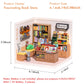 Robotime Diy Miniature House Kit - 1:24 Scale Realistic Store Kit With Led Light - Tiny Model Mini House Kit With Furniture Best Birthday Gift