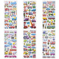 3D Puffy Car And Vehicle Stickers For Kids Toddlers, 6 Packs Reusable Foam Truck Stickers For Boys With Construction Trucks, Tra
