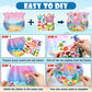 Frienda 48 Set Summer Craft Kit Fishbowl Under The Sea Sticker Crafts Bulk DIY Ocean Sea Animals Scene Stickers Shark Clown Fish