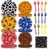 96Pcs Western Paper Plates and Napkins Forks for Western Cowboy Birthday Party Decorations Wild West Paper Plates Tableware for 