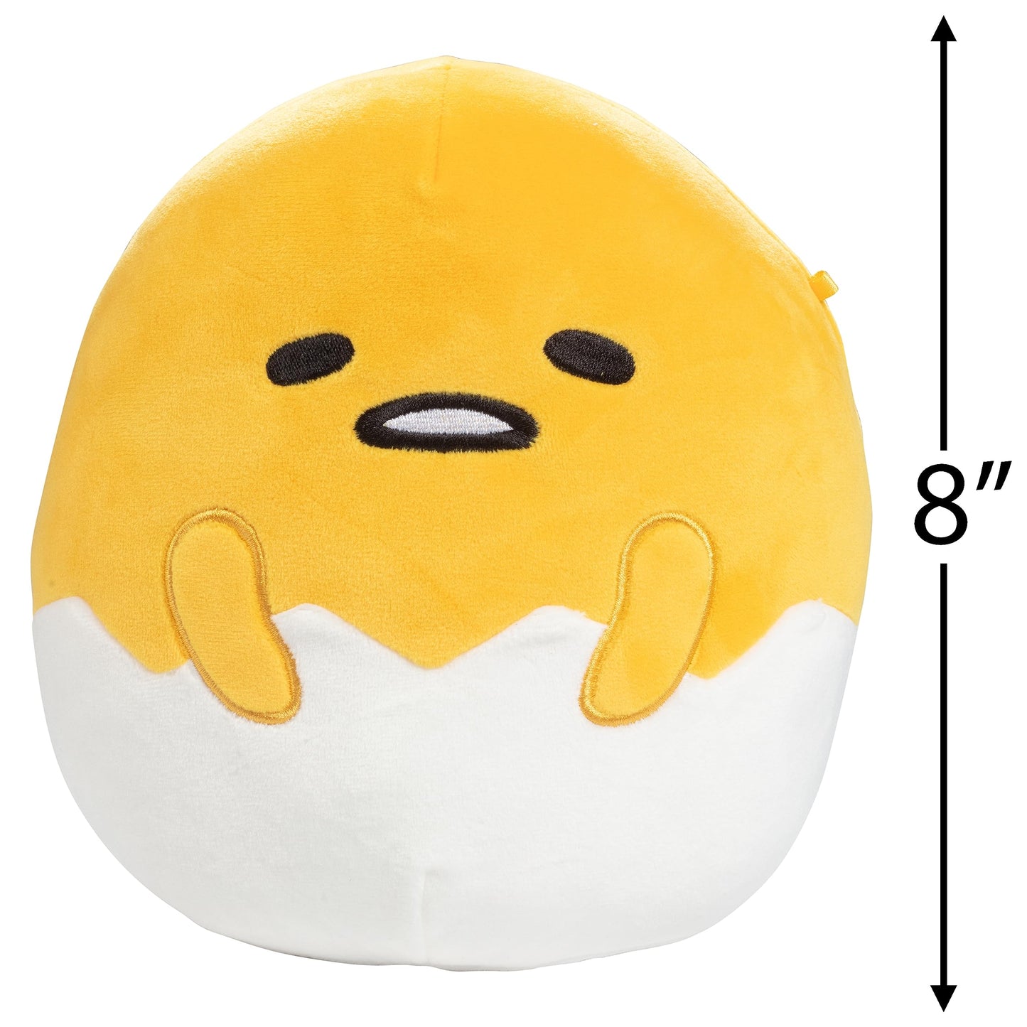 Squishmallows Original 8-Inch Gudetama The Lazy Egg - Official Jazwares Plush - Collectible Soft & Squishy Sanrio Easter Egg Stuffed Animal Toy - Add To Your Squad - Gift For Kids, Girls & Boys