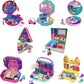 Polly Pocket Compact Playset with 2 Micro Dolls & 13 Accessories, Multicolor, Model FRY35, Travel Toys with Surprise Reveals