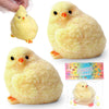 XPQKDC 2Pcs Handmade Chick Taba Squeeze Toys, Ultra Soft Sticky Stress Relief Fidget Toy, Silicone Squeeze Toys for Kids & Adult