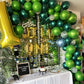 Chrome Green Balloons, 50 Pcs 10 Inch Double-Layered Metallic Dark Green Balloons, Shiny Thick Chrome Metallic Dark Green Latex Helium Balloons For Birthday Wedding Graduation Party Decoration Supplies