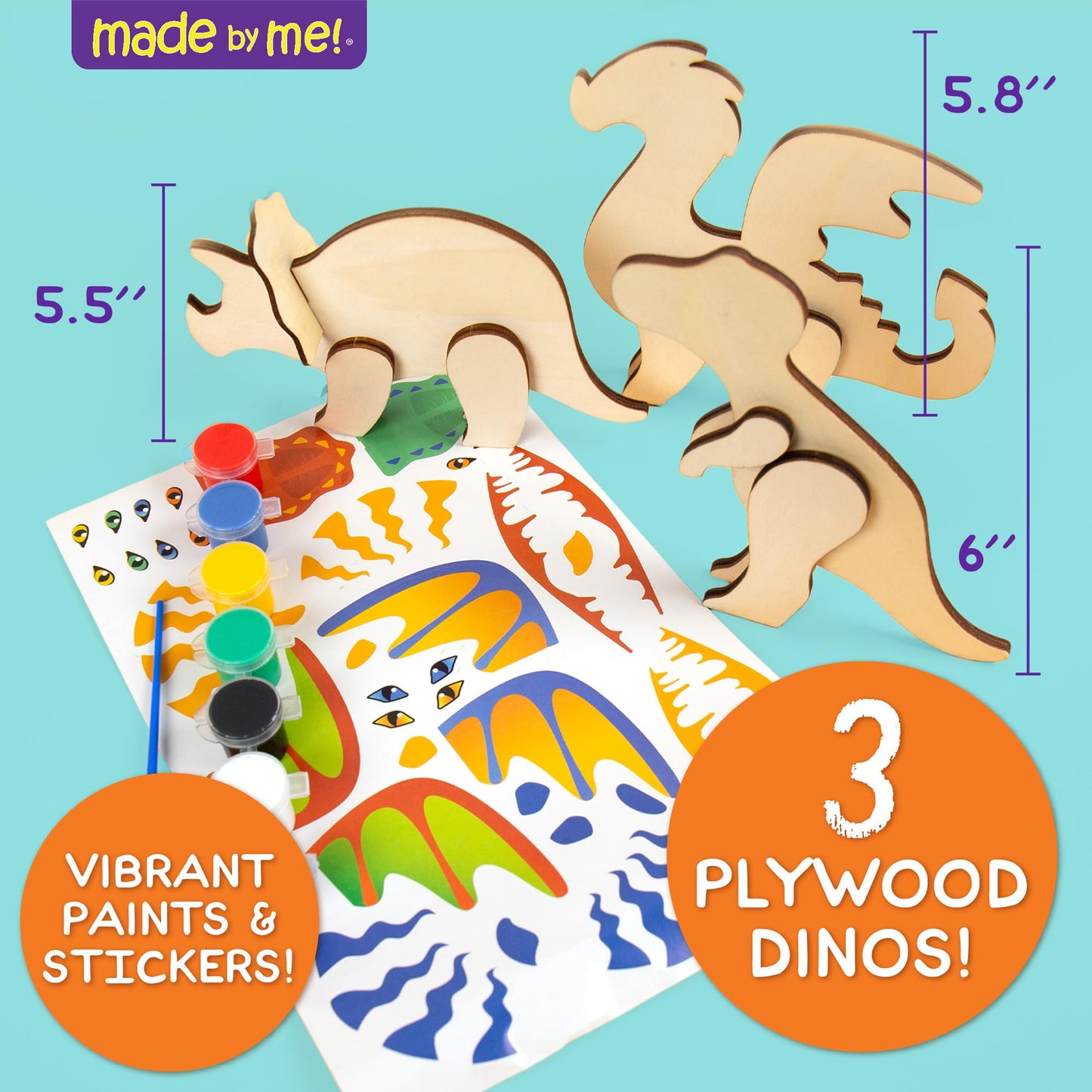 Made By Me Paint Your Own 3D Dinos & Friends