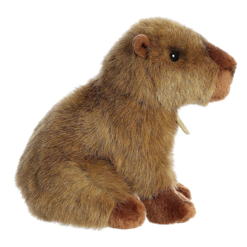 Aurora® Realistic Miyoni® Capybara Stuffed Animal - Lifelike Detail - Cherished Companionship - Brown 9 Inches