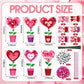 VioraWhite 36 Set Valentines Day Flower Pot Craft Kit Make Your Own Standing Flowers Heart Flowers Pot Crafts DIY Paper Flower