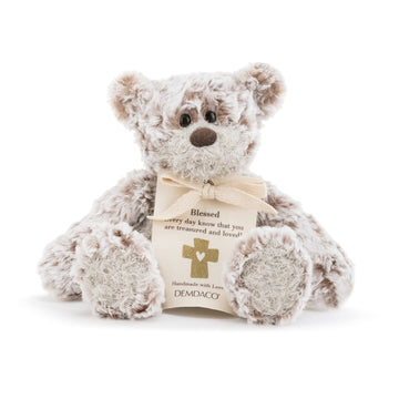 Demdaco Blessing Mini Giving Bear Brown 8.5 Inch Plush Polyester Fabric Stuffed Animal