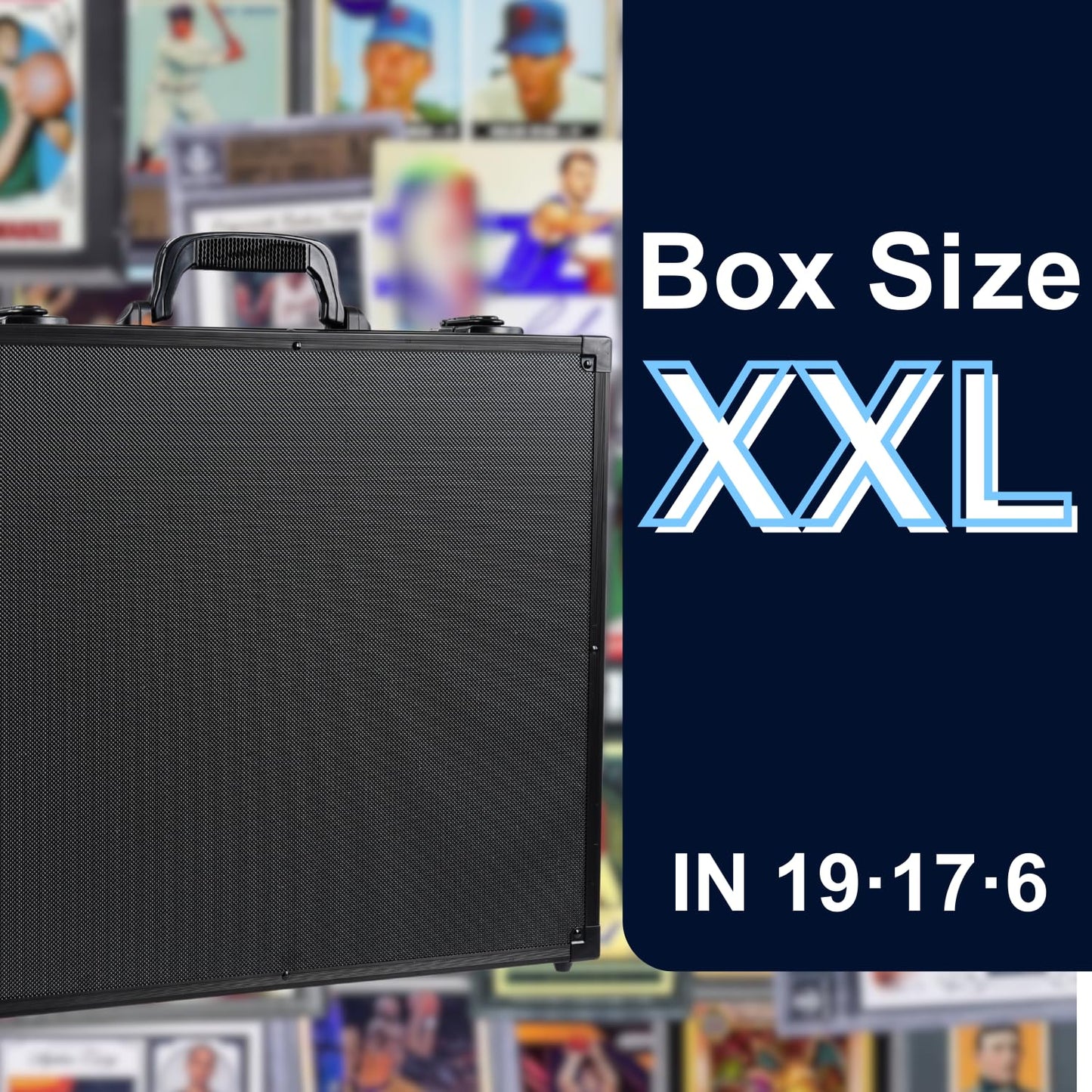 KUOOKING enhanced Card Storage Box With Card Dividers For Trading Cards Holds 6000+ Trading Card Storage Box Suitable For Card with Sleeves (XXXXL)