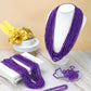 ZYFLSQ 100 Pcs 33'' 7mm Metallic Purple Beads Necklaces, Bulk Mardi Gras Beaded Necklaces, Party Beads Costume Necklaces
