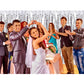 4 Pack Foil Curtains Metallic Fringe Curtains Shimmer Curtain for Birthday Wedding Disco Party Decorations (Silver)