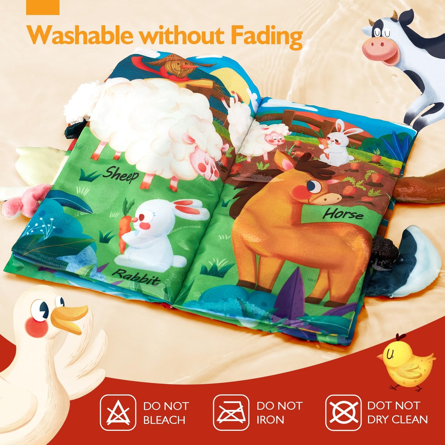 Hahaland Baby Books 0-6 Months,Infant Tummy Time Toy High Contrast Sensory Baby Toys 6 To 12 Months Touch Feel Book Baby Gifts For Boy Girl 0-3 Months Book Early Learning Toy