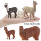 Wonwontoys Alpaca Toys 4Pcs Alpaca Figure Forest Jungle Animal Toy Figurines For Kids Farm Animals Gift For Kids Toddlers