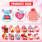 Blueweenly 36 Pcs Valentine'S Day Classroom Gifts For Kids, Valentine Mini Stuffed Animals Plush Toy With Heart Cards And Bags F