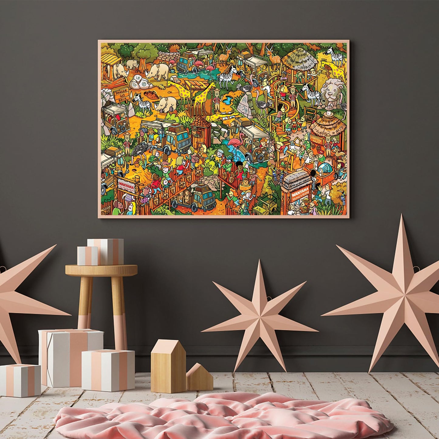 Jigsaw Puzzles for mature-themeds  1000 Pieces Animal Paradise Puzzle  Cartoon Painting Challenging Puzzles for Family Activity Game Nights Gifts Fidget Stress Relief