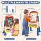 Joyooss Art Easel for Kids Adjustable Toddler Easel Stand for Painting, Magnetic Double Sided Drawing Dry Erase Board w Children