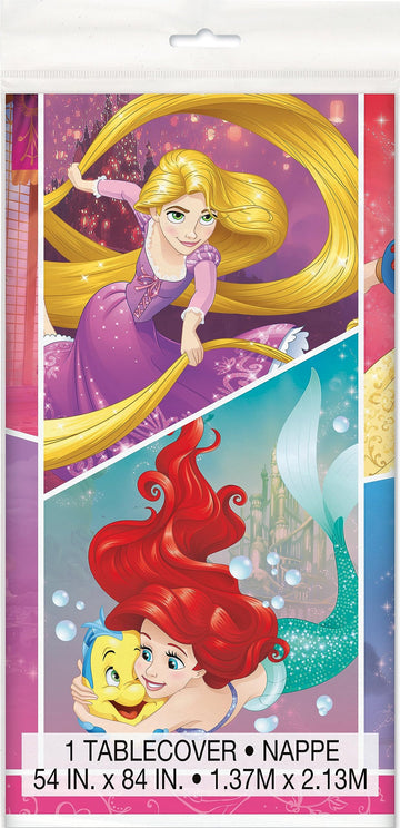 Unique Plastic Disney Princess Table Cover 54 x 84, 1 Ct.