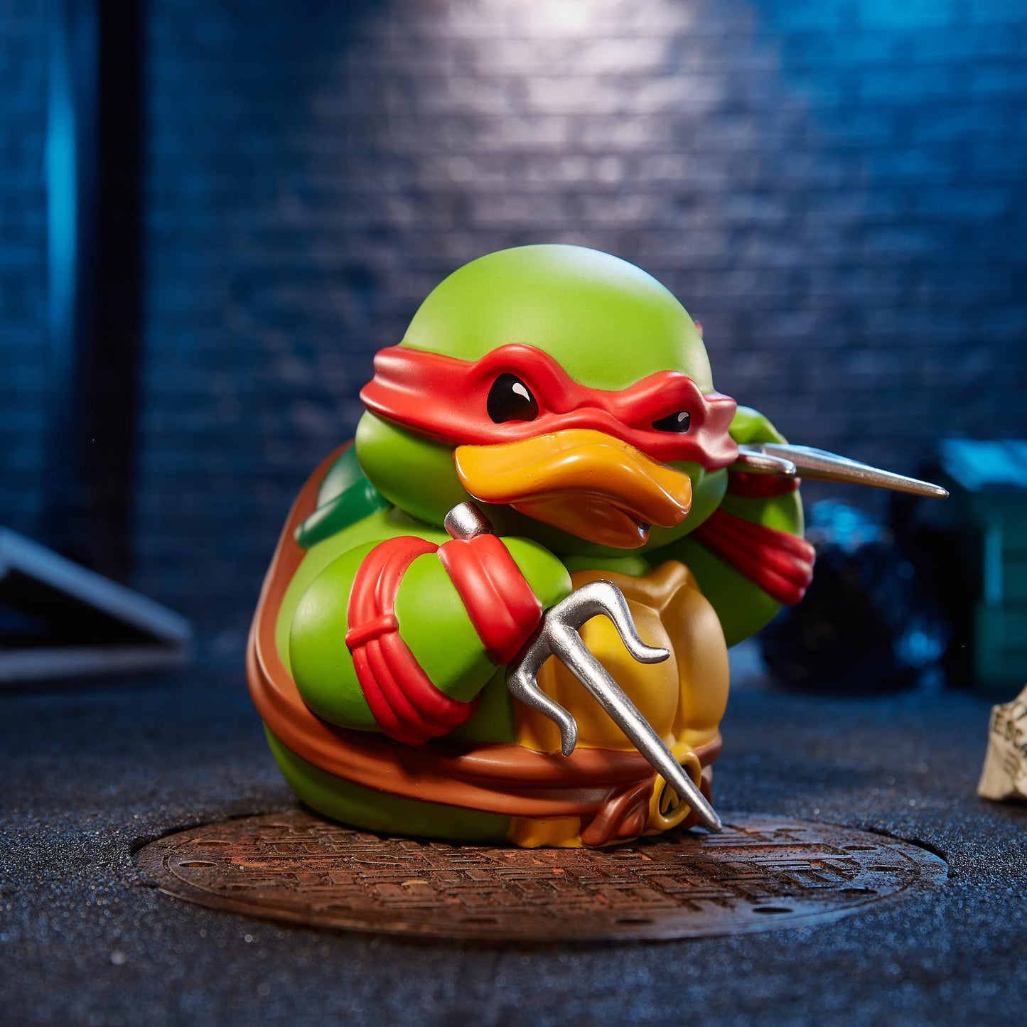 TUBBZ Teenage Mutant Ninja Turtles Raphael Cosplaying Rubber Duck Vinyl Figure, 0.77 oz, Boxed Edition
