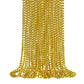 SHAOQINLIN 24 Pcs 33 Inch 7 mm Metallic Gold Bead Necklaces, Gold Mardi Gras Beads Necklace Party Beads Necklace Round Beaded Ne