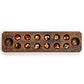 Yellow Mountain Imports Mancala Set - 17.3-Inch Solid Wood Board, Quartz Pebble Pieces, Large, Brown