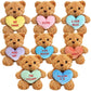 Hanaive 8 Pcs Valentines Day Stuffed Animals Bulk Valentine Plush Animals Toys With Holding Heart Sweet Romantic Anniversary Bir