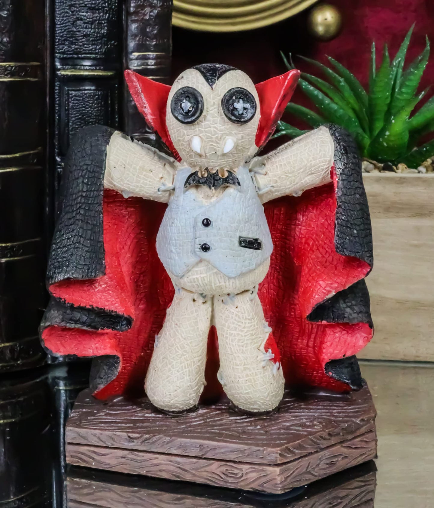 Ebros Day Of The Dead Pinheadz Monster With Voodoo Stitches Figurine Halloween Collectible Statue Fantasy Mythical Beings Undead Apocalypse Horror Icon (Draco My Vampire Dracula)