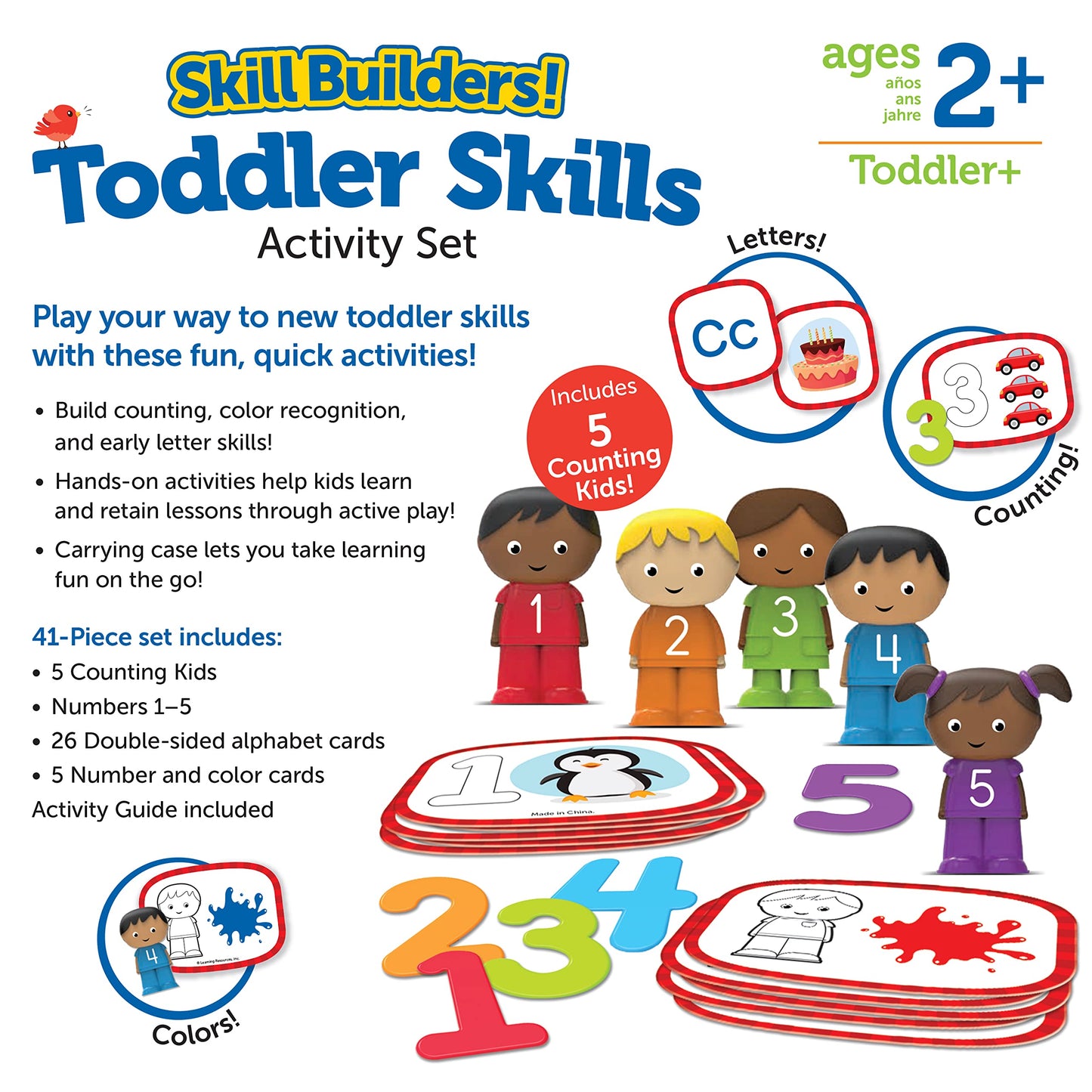 Learning Resources Skill Builders! Toddler Skills - Toddler Learning Materials  Homeschool Preschool Supplies  Teaching Cards for Toddlers  Ages 2+ 41 Piece Set