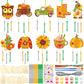 JellyArch 30 Pack Thanksgiving Day Fall Wind Chime Making Kit for Kids Make Your Own Wind Chime Harvest Maple Leaf Wooden Orname
