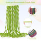 Zzyfgh 33'' 7Mm Metallic Light Green Bead Necklace Bulk, Mardi Gras Round Beaded Necklaces For Party Favors Costume Necklace (12